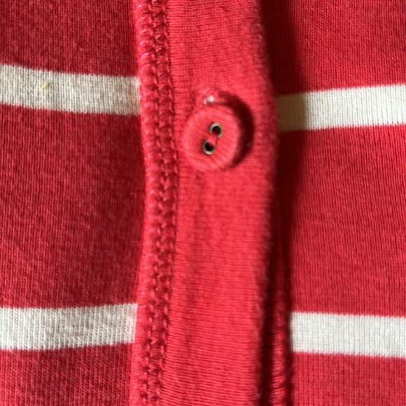 RALPH LAUREN Jeans Company Size XL 
Buttonfront Hoodie 100% Cotton Striped VNeck - Picture 14 of 14